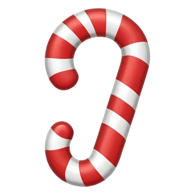 candy cane as a question mark sticker