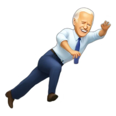 Joe Biden falling down the stairs sticker