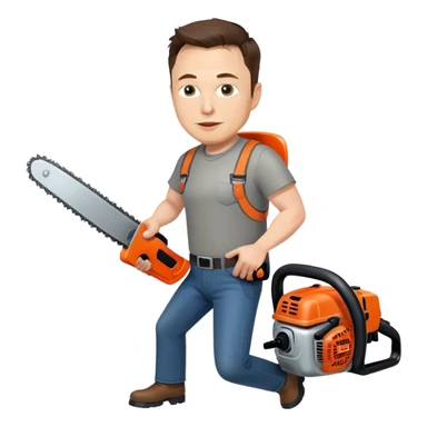 Musk picks up the chainsaw sticker