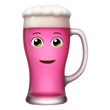 pink beer sticker