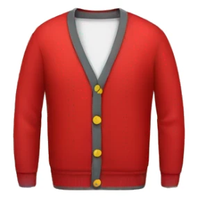 Red cardigan sticker