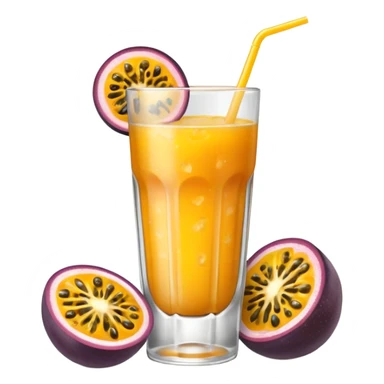 passionfruit & mango drink in glass sticker
