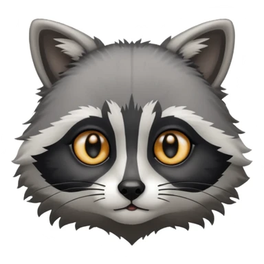 Cat and raccoon mix sticker