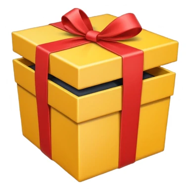 gift box with with open lid
 sticker