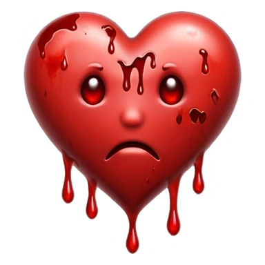 Bloody gothic gory heart  sticker