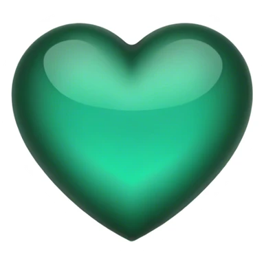 dark emerald color heart sticker