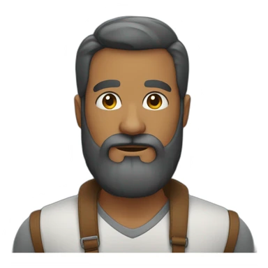 Homem forte careca de barba  sticker