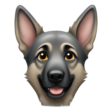 Grey German Shepherd with down ears sticker
