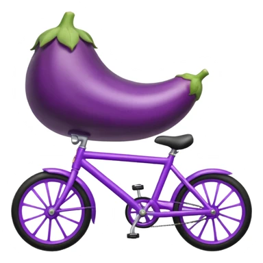 Eggplant on a bike sticker