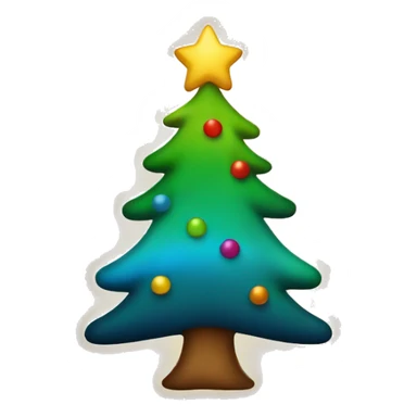 rainbow christmas tree  sticker