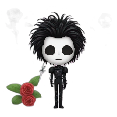 edward scissorhands cuts flowers sticker