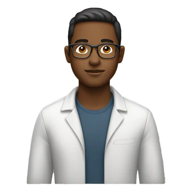 stand young man of about 20 years old, networker and trader with glasses sticker