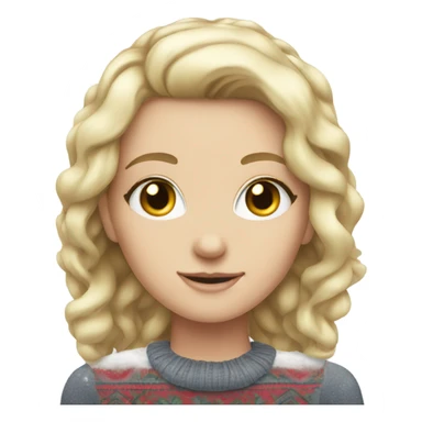 Pretty skinny white girl  Christmas sticker