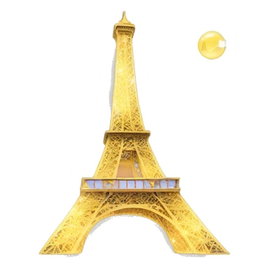 Eiffel Tower sparkle at night  sticker