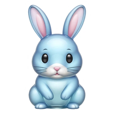 bunny made of glass sticker