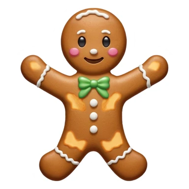 Omino di pan di zenzero con solo glassa bianca  sticker