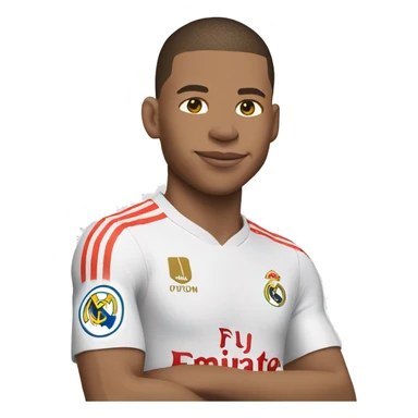 Mbappe con la camisa del Madrid  sticker