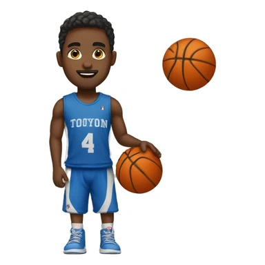 Landon playing basketball  sticker