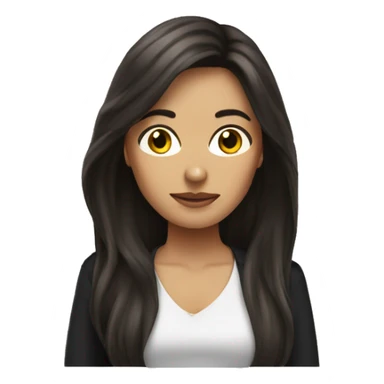 Long hair brunette mob wife sticker