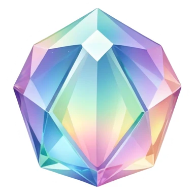 Pastel iridescent rainbow crystal sticker