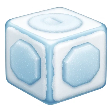 plain white cube of sugar sticker