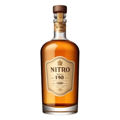 Whiskey Flasche MIT DER AUFSCHRIFT NITRO WHISKY 1990 sticker