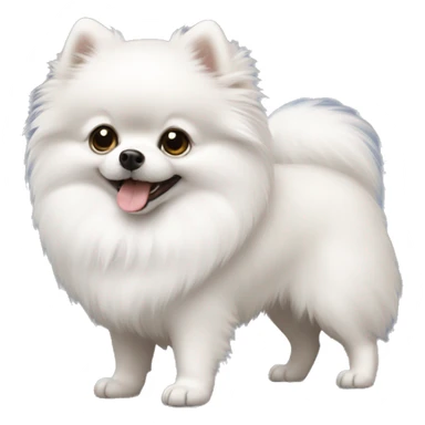 white pomeranian small spitz sticker