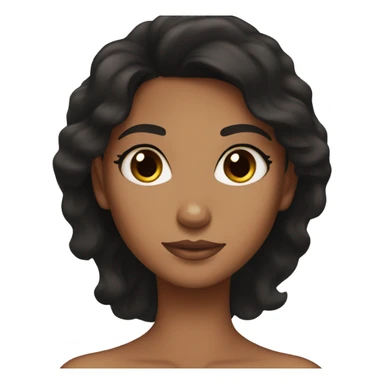 tan brown eyes black hair girl spa  sticker