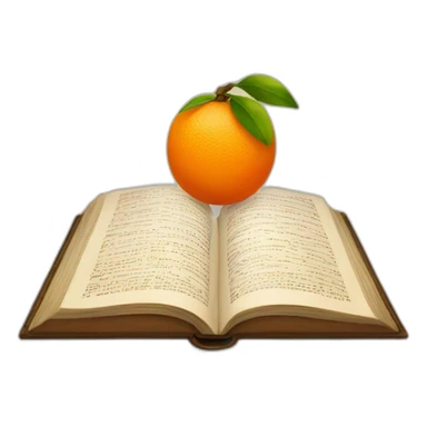 Orange reading bible sticker