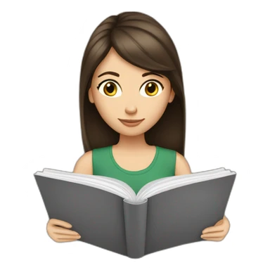 basic-brunette-girl-reading sticker