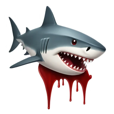 shark witj blood sticker