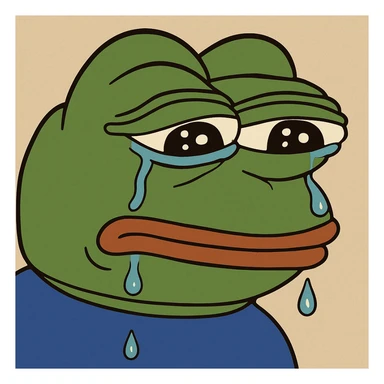 pepe the frog crying sticker