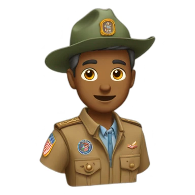 scout faisant le salut sticker