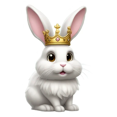 Bunny with a crown sticker