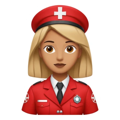 4k high quality medic dress in red sticker