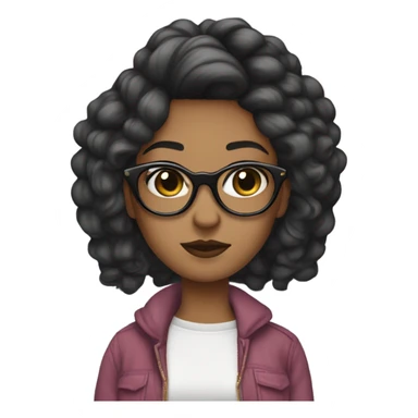 Aesthetic Girl wearing glasses sticker