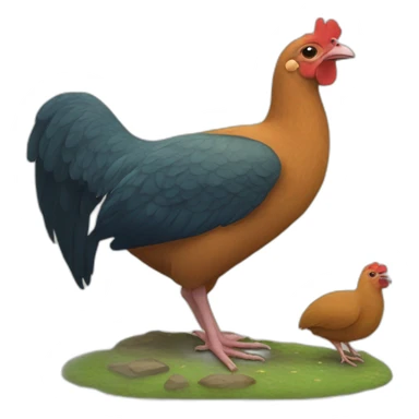 poussin sur capibara sticker
