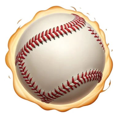 Cinematic Realistic Baseball Scene Emoji, depicted as an action-packed moment of a baseball in play with dynamic motion blur and crisp detailed textures, rendered with vibrant nostalgic lighting that captures the spirit of America's favorite pastime. sticker