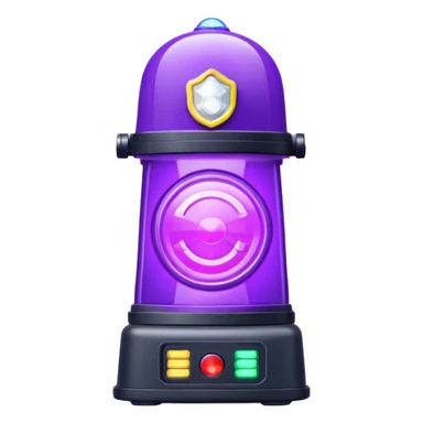 purple police siren sticker