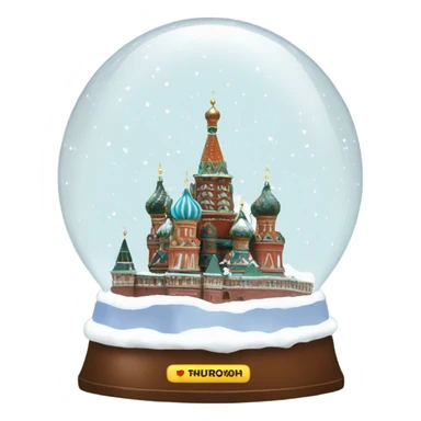 Kremlin in Christmas snow globe sticker