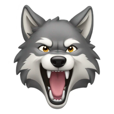 female wolf growling sticker