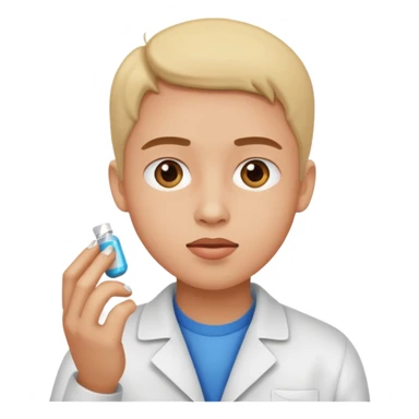 Joven tomando pastilla sticker