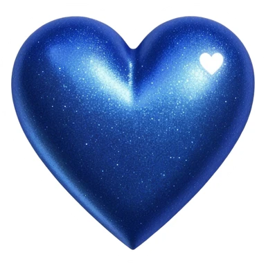 Dark blue sparkly heart sticker