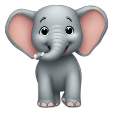 elephant throwing confetti cartoon sticker