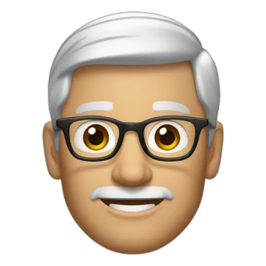 tim cook with one hand up sticker