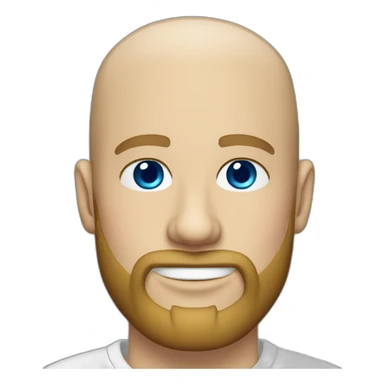 fifty white Man white shirt beard shaved hair blue eyes skier sticker