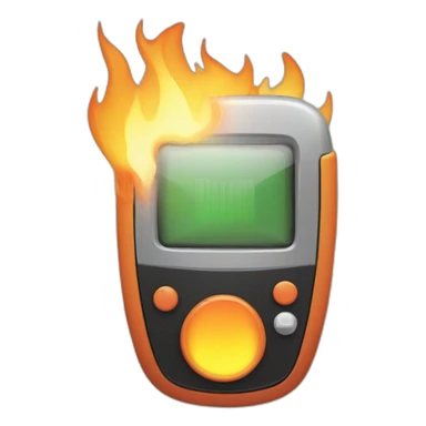 beeper inside of a flame sticker
