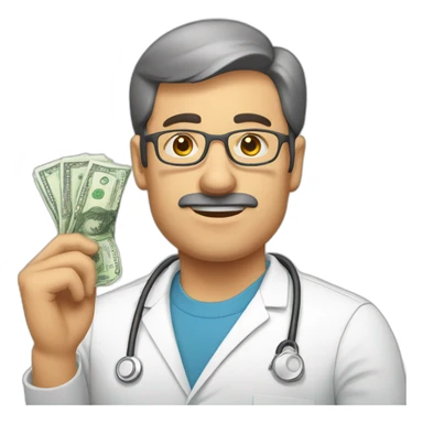 doc with Russian rubles sticker