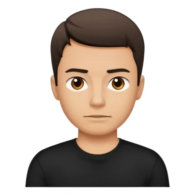 An arrogant guy in a black t-shirt  sticker