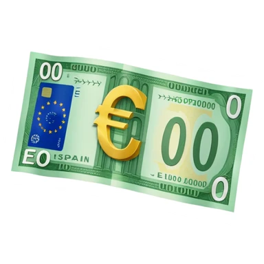 green euro banknote with '0€' sticker